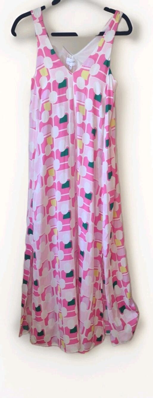 Pink Maxi Dress Built-In Bra XS Soma WKND Goddess Summer Beach resort